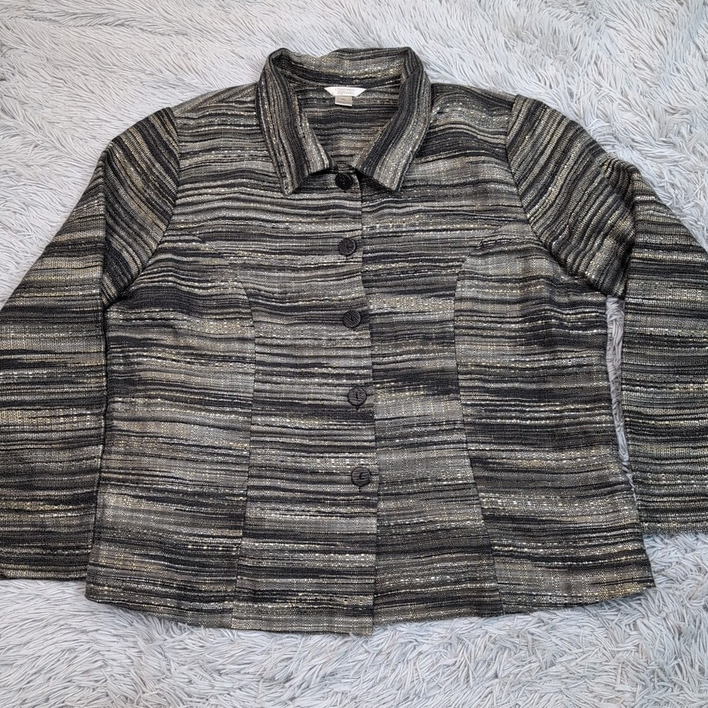 Christopher & Banks Shirt Womens XL Multicolor Casual Comfort Button Up